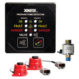 Fireboy-Xintex Propane Fume Detector, 2 Channel, 2 Sensors, Solenoid Valve &amp; Control &amp; 20' Cable - 24V DC