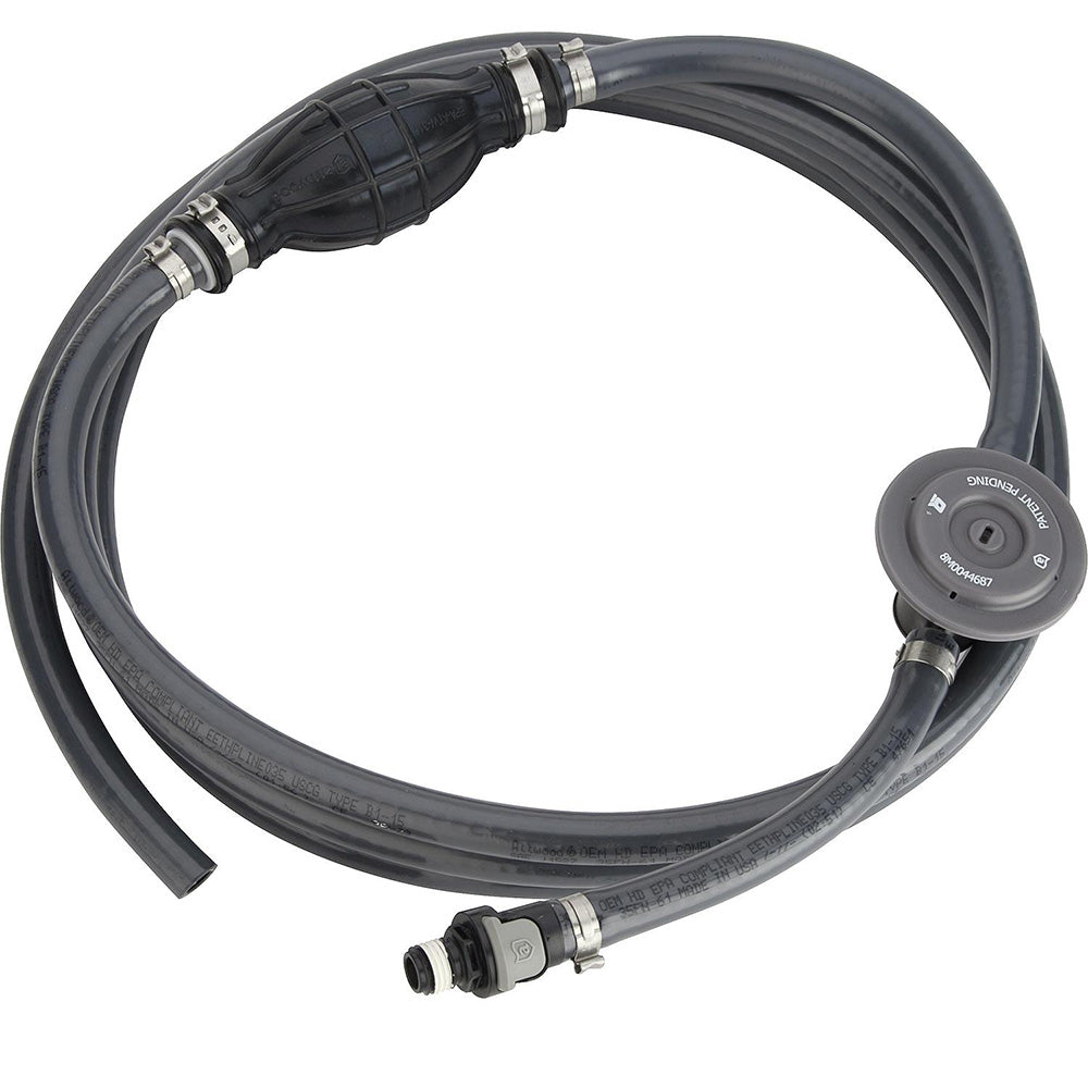 Attwood Universal Fuel Line Kit - 3/8" Dia. x 12' Length w/Sprayless Connectors &amp; Fuel Demand Valve