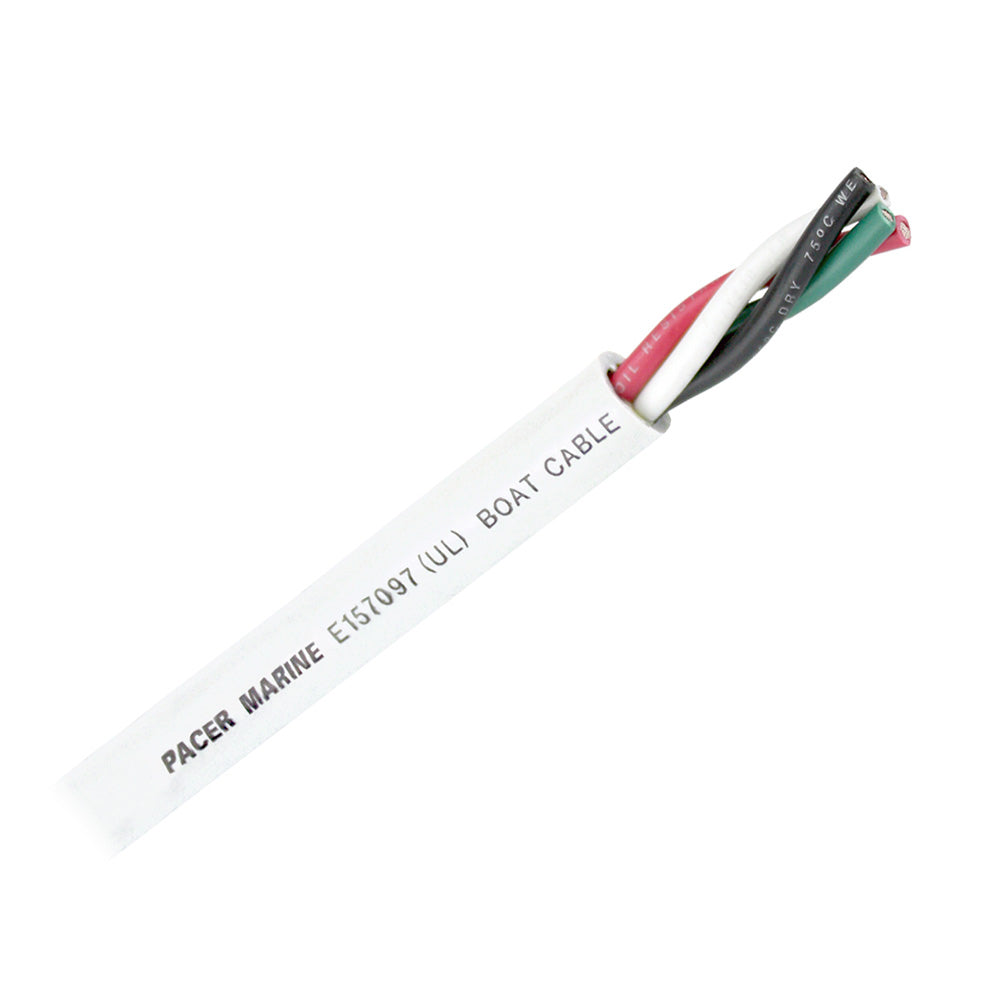 Pacer Round 4 Conductor Cable - 250' - 16/4 AWG - Black, Green, Red &amp; White