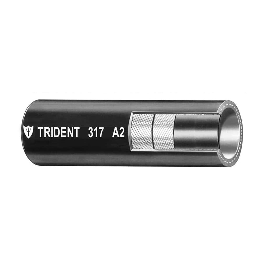 Trident Marine 5/8" x 50' Boxed Type A2 Fuel &amp; Vent Line Hose - Black