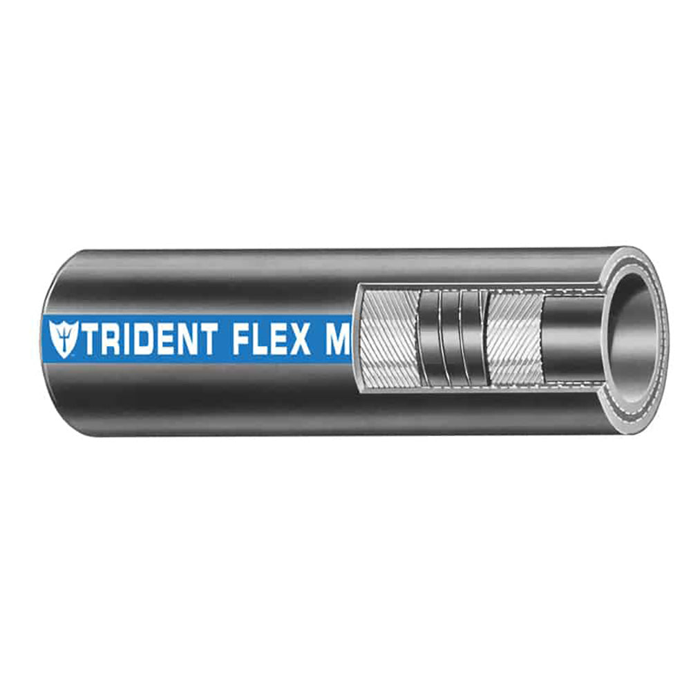 Trident Marine 1-1/4" x 50' Coil Flex Marine Wet Exhaust &amp; Water Hose - Black