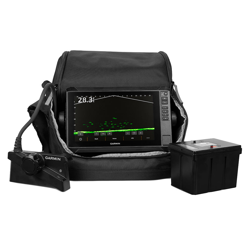 Garmin ECHOMAP™ UHD2 93SV LiveScope™ Plus Ice Fishing Bundle LI with ECHOMAP™ UHD2 93sv, LiveScope Plus System & Lithium-ion