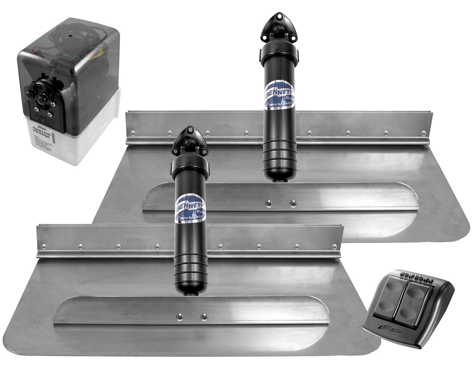 Bennett 24X12 Trim Tabs W/Euro Waterproof Rocker