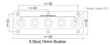 BEP Heavy Duty Buss Bar 5 3/8" Studs 650 Amp