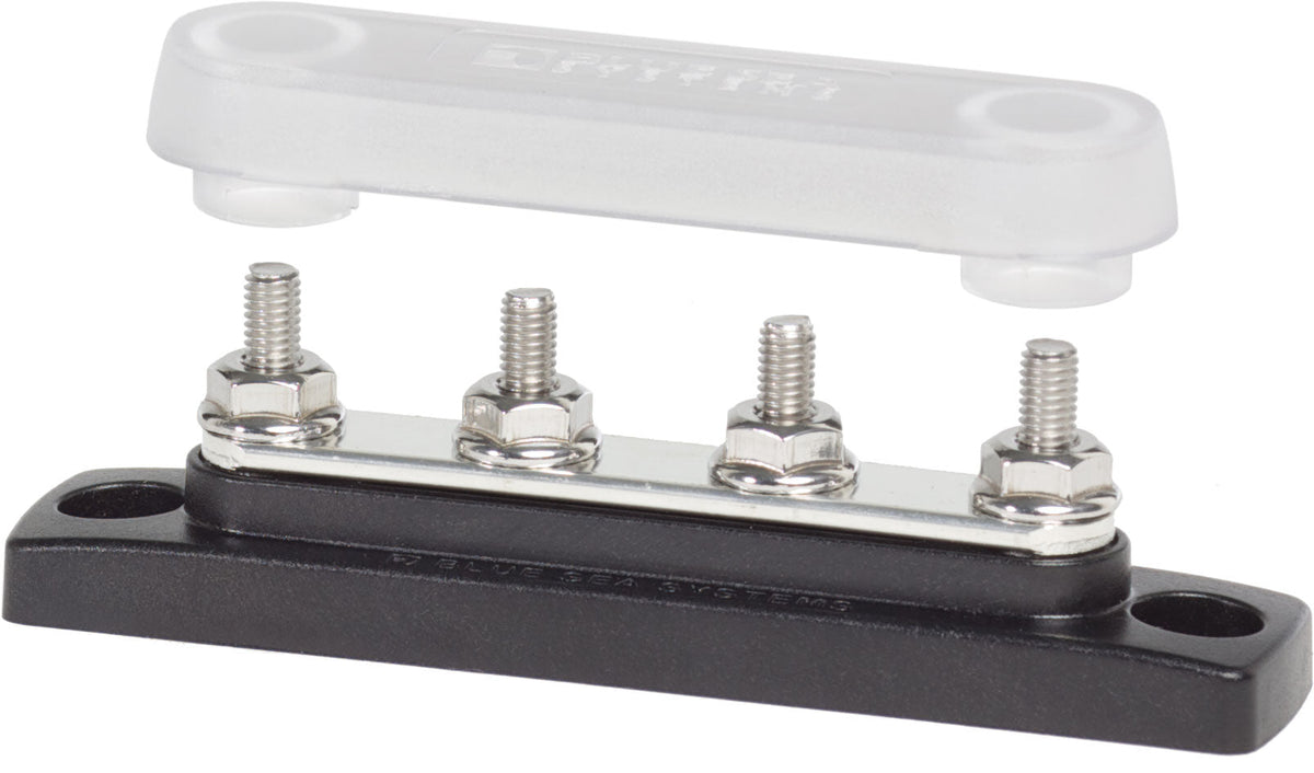 Blue Sea Common 100A MiniBus Four #10-32 Studs With Cover