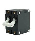 EGIS A Series White Toggle Panel Mount Circuit Breaker Dual Pole AC 15 Amp Retail Pack