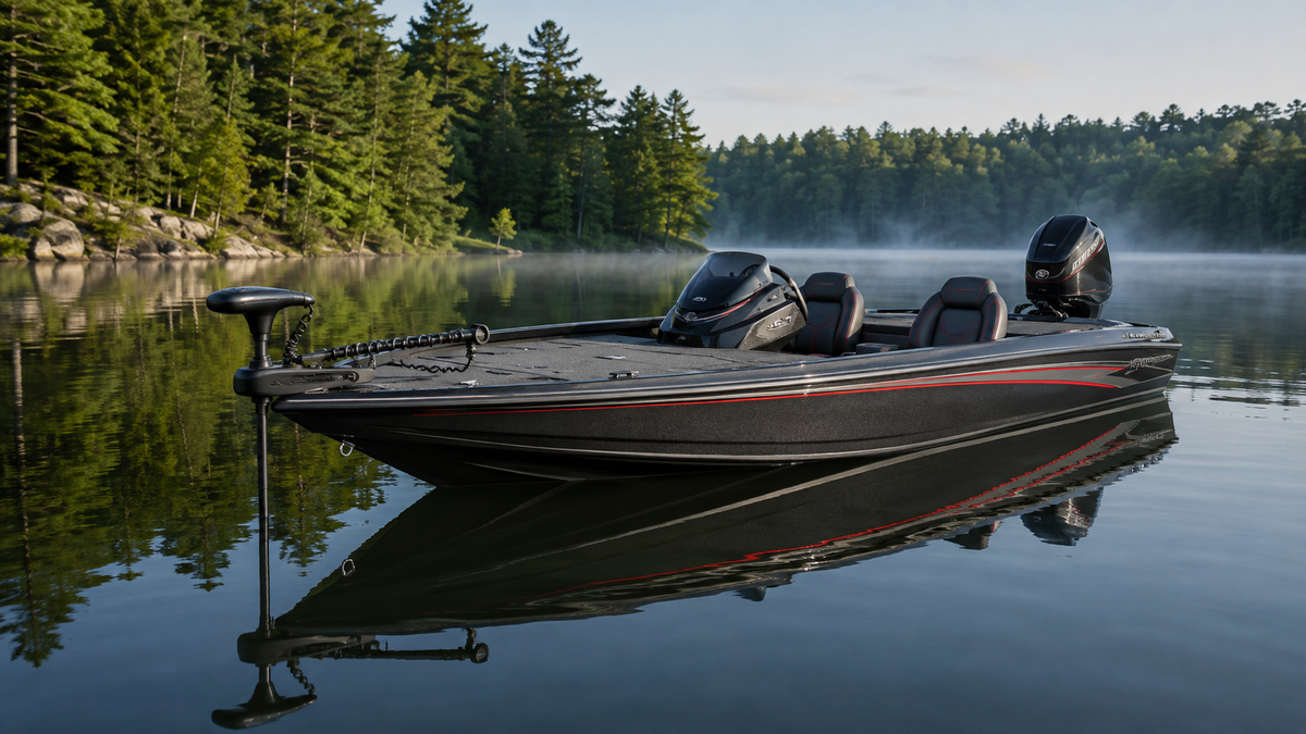 Minn Kota freshwater trolling motor on a fishing boat