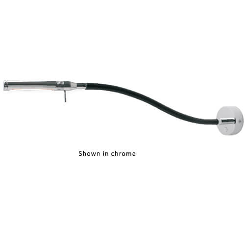 Rugen Table-Mount Reading Light, Matte Chrome w Leather, w/Switch & Dimmer, WW/Red, 500MM MPN-ILPB25850017