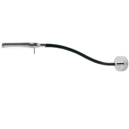 Rugen Table-Mount Reading Light, Chrome w/Black Leather, Includes Switch & Dimmer, WW/Red, 500MM MPN-ILPB25850015
