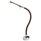 Rugen Table-Mount Reading Light, Chrome w/Brown Leather, Includes Switch & Dimmer, WW/Red, 500MM MPN-ILPB25850025