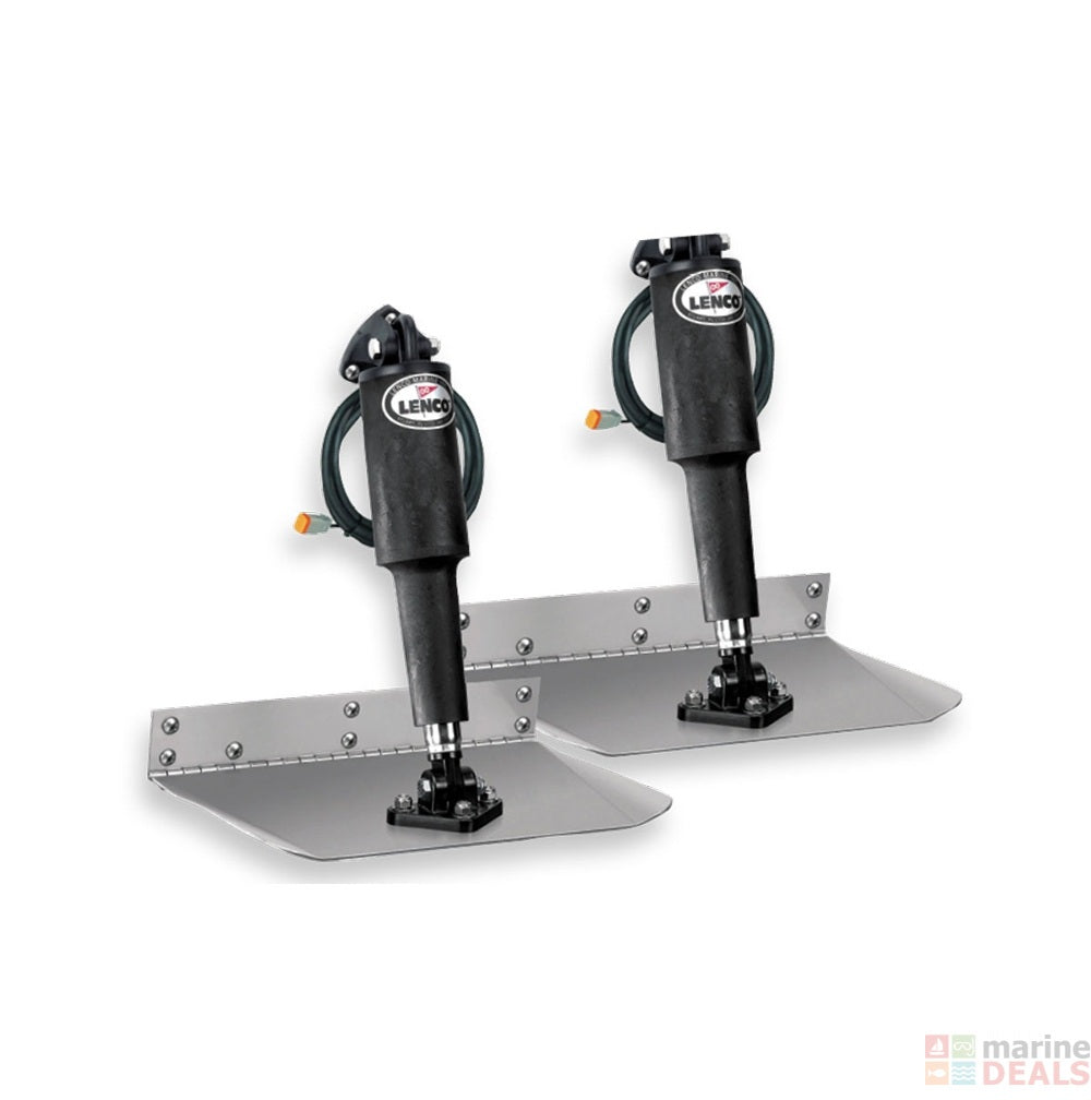 Lenco 12"x12" Standard Mount Trim tab Kit 12v Standard Integrated Switch