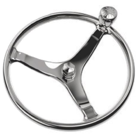 Lewmar 15.5in Power Grip Wheel Stainless Steel M12 Nut