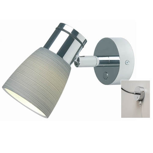 Munich, Chrome w/Titanium Glass Shade & USB, Dimmer, Warm MPN-ILPB20012105USB