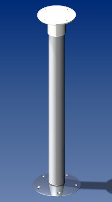 Norsap 2010 Movable Table Column, 23.6 in. (600mm) MPN-NS2010-600