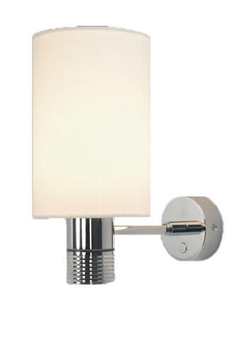 Nova LED Wall Light, Chrome, White Shade Built-in Dimmer, 10-30VDC MPN-ILPB25013905