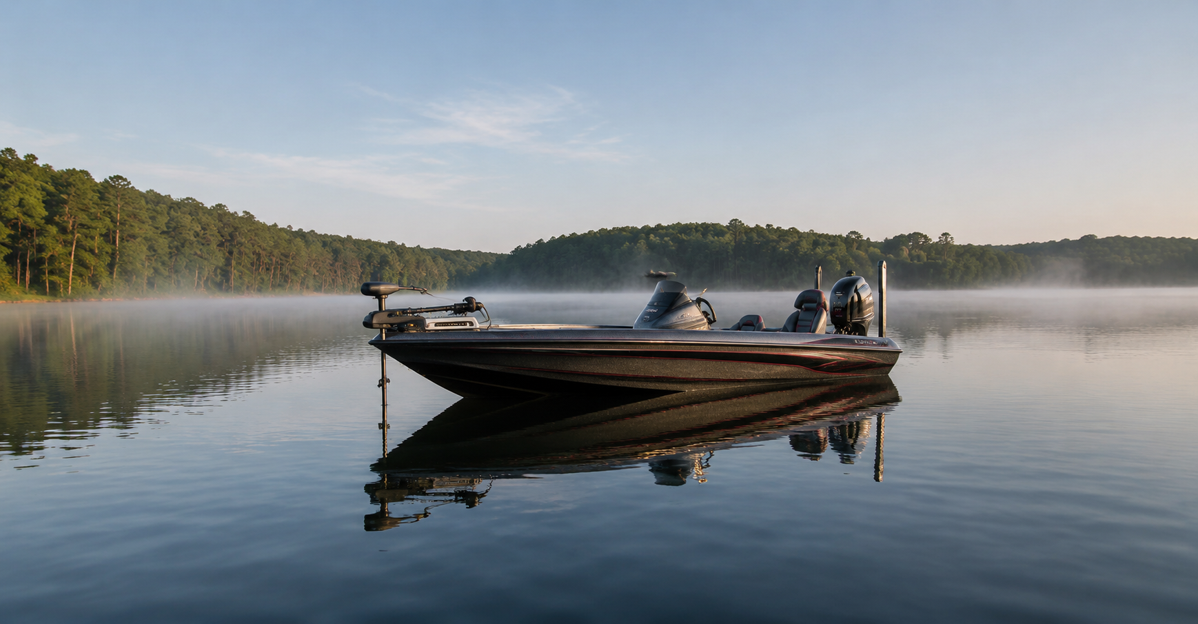 Minn Kota trolling motor installed on a freshwater fishing boat