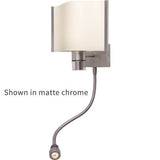 Rostock-Flex LED Wall/Reading Light, Chrome White Shade, Built-in Dimmer, 10-30VDC, Warm White MPN-ILPB25023305