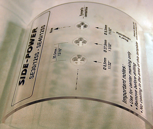 Templates for gear leg Holes in 125mm Tunnel MPN-SM68880