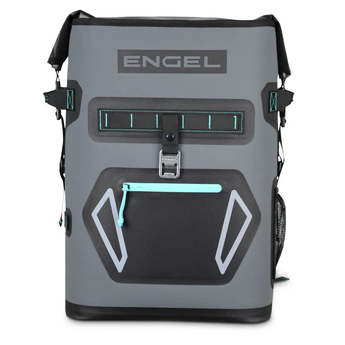 New ENGEL Roll Top High Performance Backpack Cooler - Dark Gray &amp; SeaFoam image