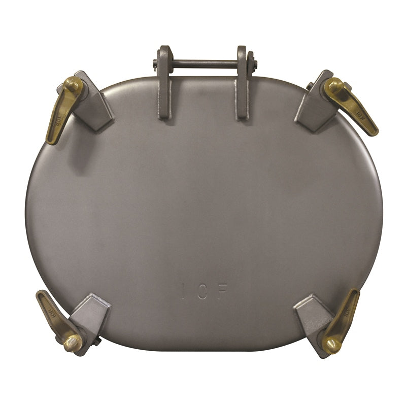 ICF Drop Bolt Hatch 18"X24" Rsd 5" 4 Dog Stainless Steel Heavy Commercial - view 2