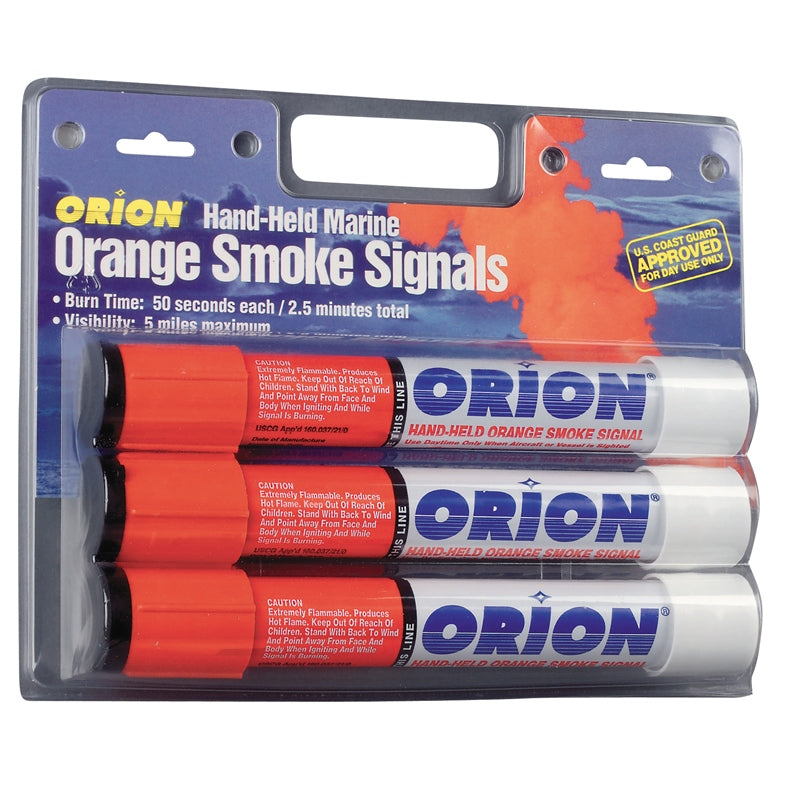 Orion Hand Hld Ornge Smke 3PK Safety Equipment Dated - view 2