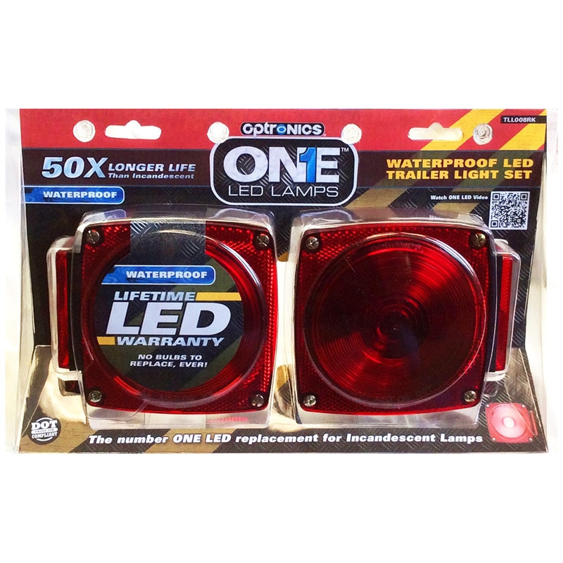 Optronics Trailer Tail Lite 1LED SQ<80 Pair Trailer Lights Wiring - view 2