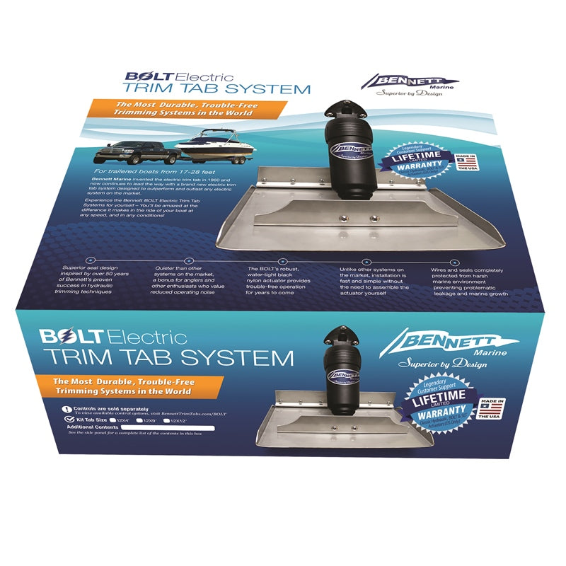Bennett Marine Trim Tab Kit Ns 9X12, model BOLT129, Hydraulic, view 3