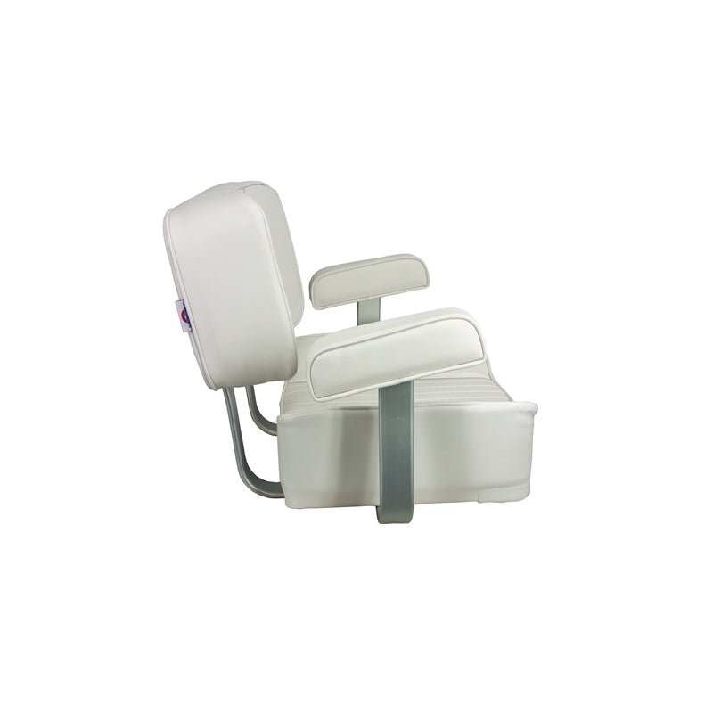 Springfield Marine Deluxe Pilot Chair with Armrest White Chairs - view 3