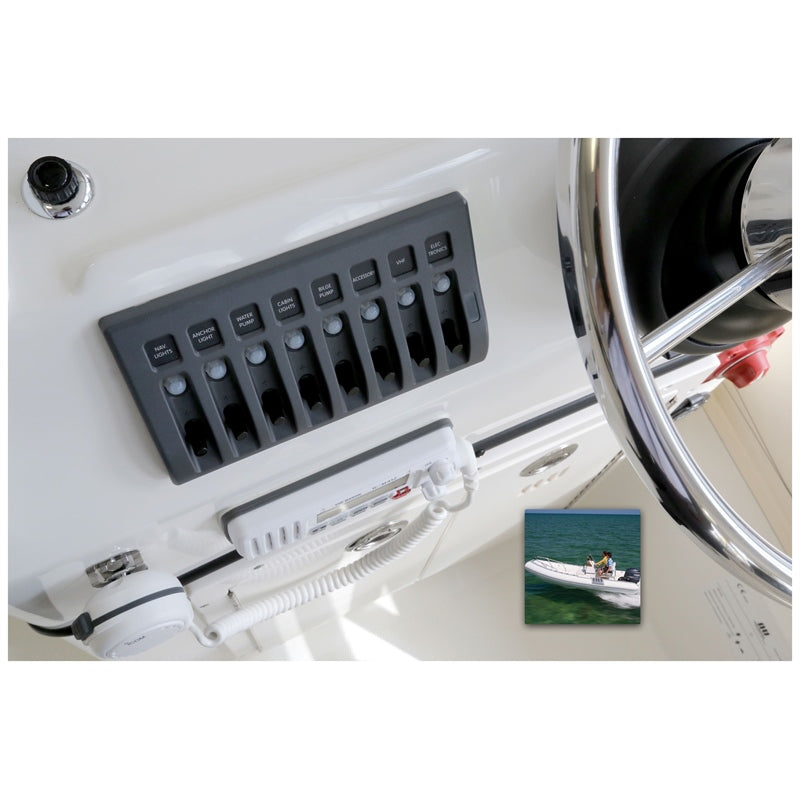 Blue Sea Systems 8 Switch Wd Panel Gray MPN - 4378-BSS