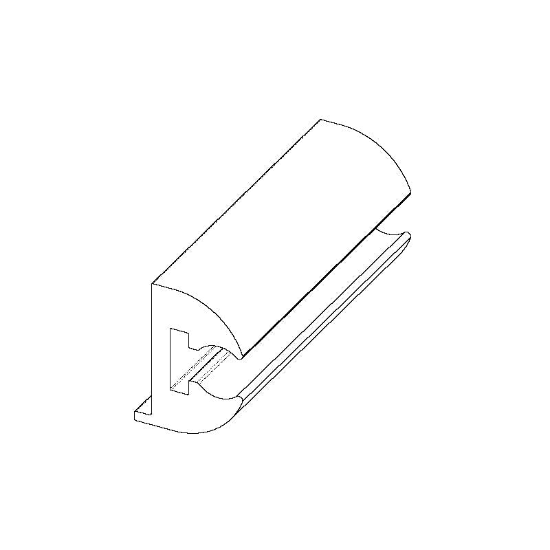 RUB RAIL W/STIFF - 50' MPN-AL-2015
