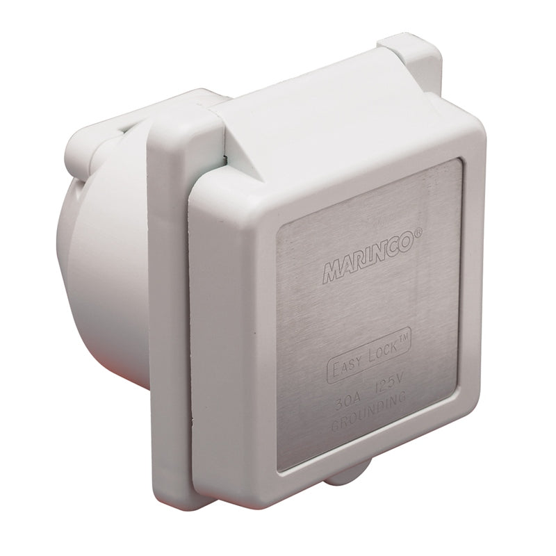 30AMP 125V POWER INLET WHT MPN-301EL-B