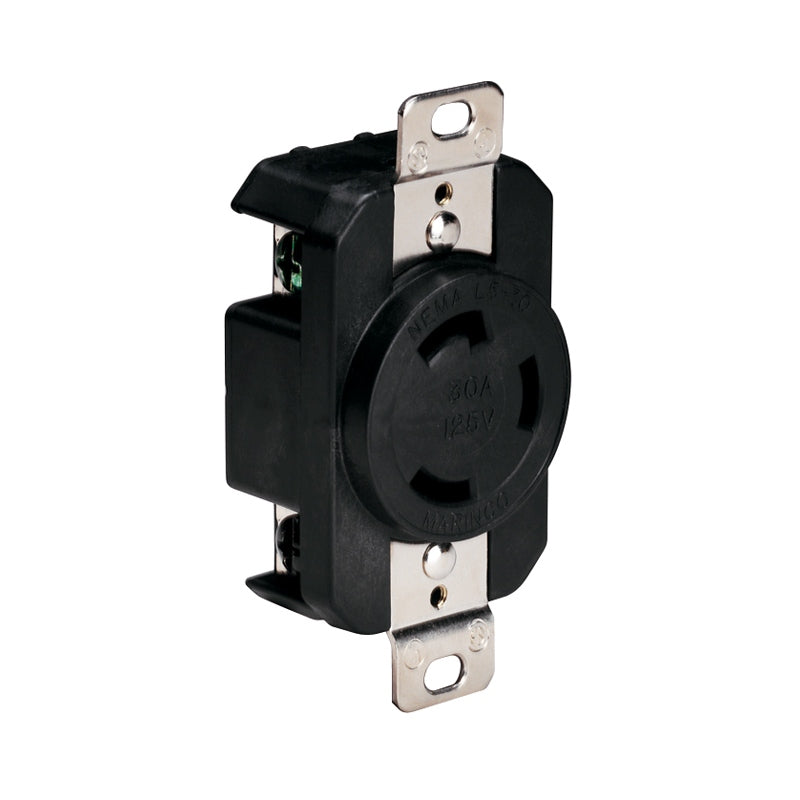 LOCKING FEMALE RECEPTACLE 30AMP 125V BLK MPN-305CRRB