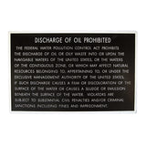 OIL DISCHARGE PLAQUES MPN-P-204