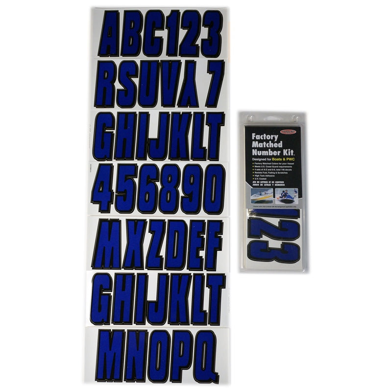 Hardline Products Letter Kit Blu/Blk, model BLBLK320, General Accesories