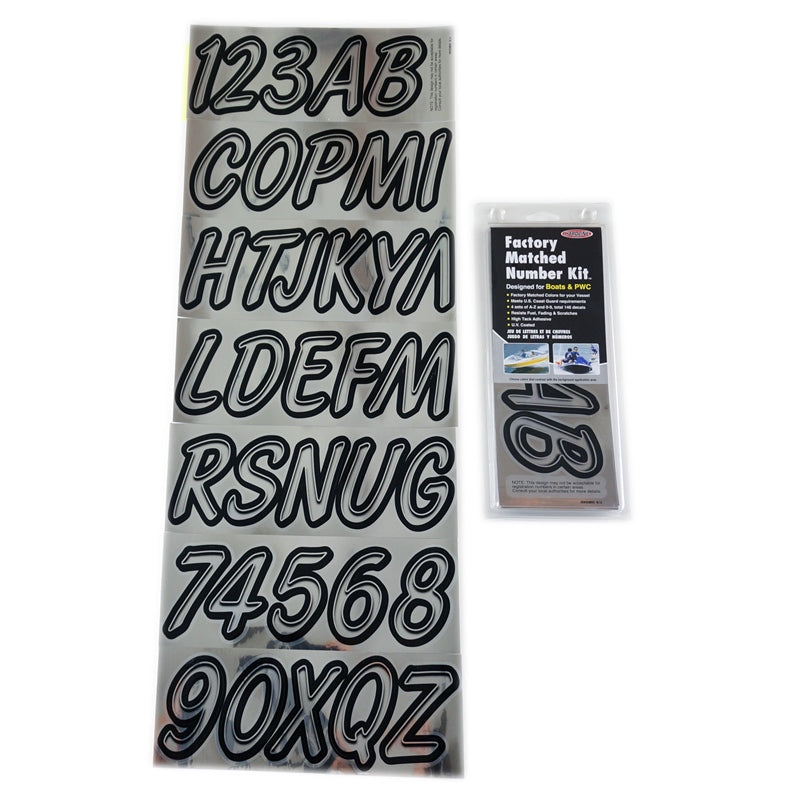 Hardline Products Letter Kit Chr/Blk, model CHBKG400, General Accesories