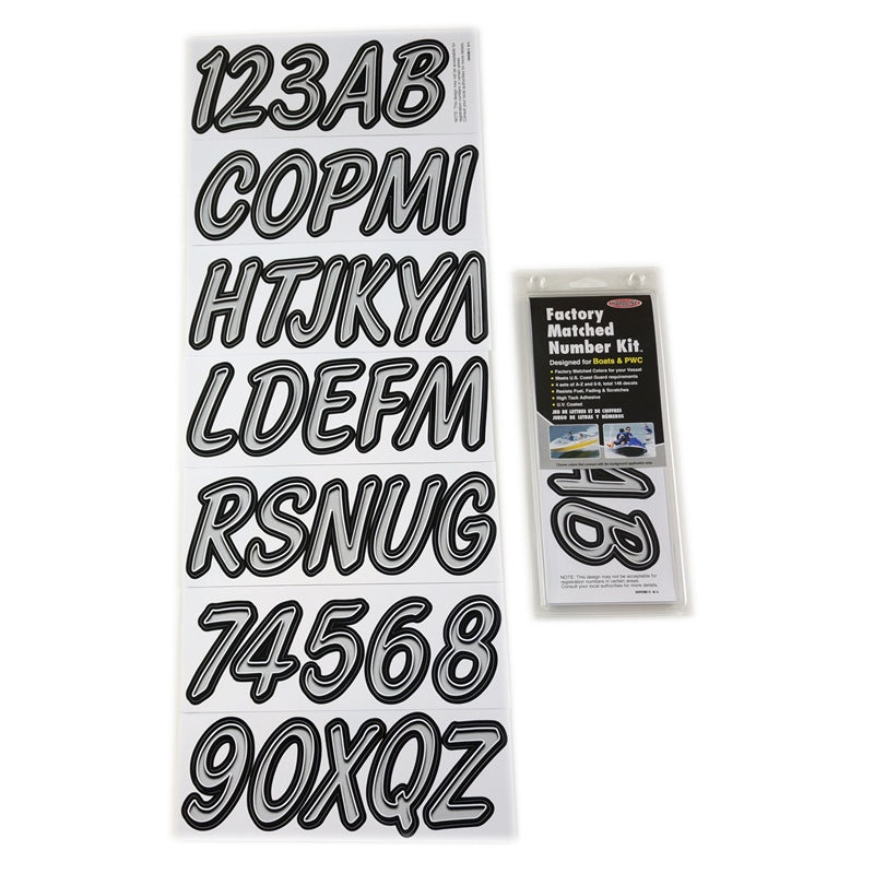 Hardline Products Letter Kit Sil/Blk, model SIBKG400, General Accesories