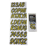 Hardline Products Letter Kit Yel/Blk, model YEBKG400, General Accesories