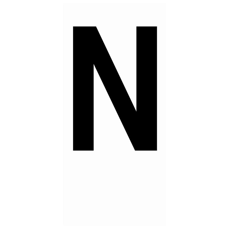 LETTER - BLACK - N (10 PACK) MPN-17313