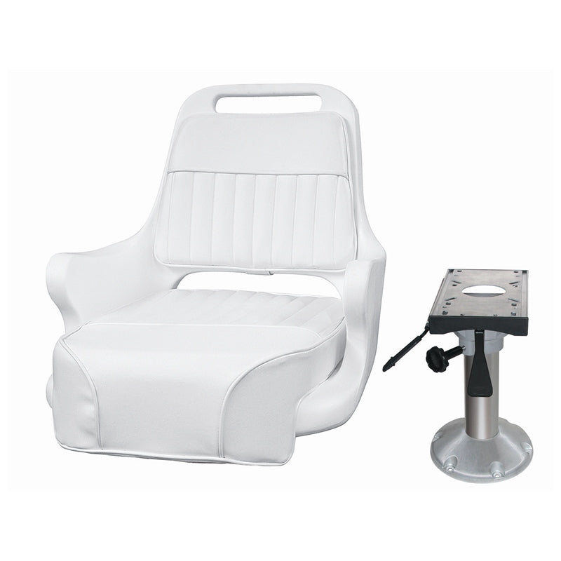 Springfield Marine Pilot Seat with Adj Ped&Sld, model SEAT PKG #8, Chairs