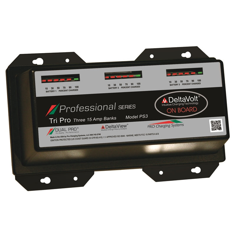 Pro Charging Systems Pro Series Batt Charger 3-Bank 45A, model PS3, Battery Chargers