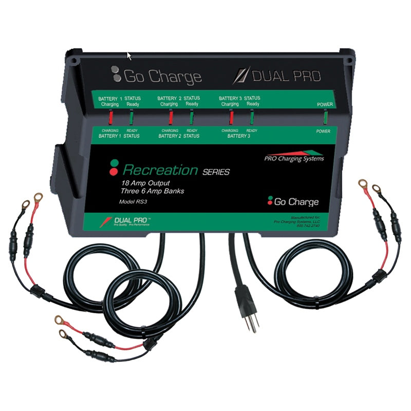 Pro Charging Systems Real Pro Batt Charger 3-Bank 18A, model RS3, Battery Chargers