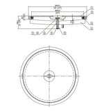 TH MANHOLE T HANDLE 24" SS
