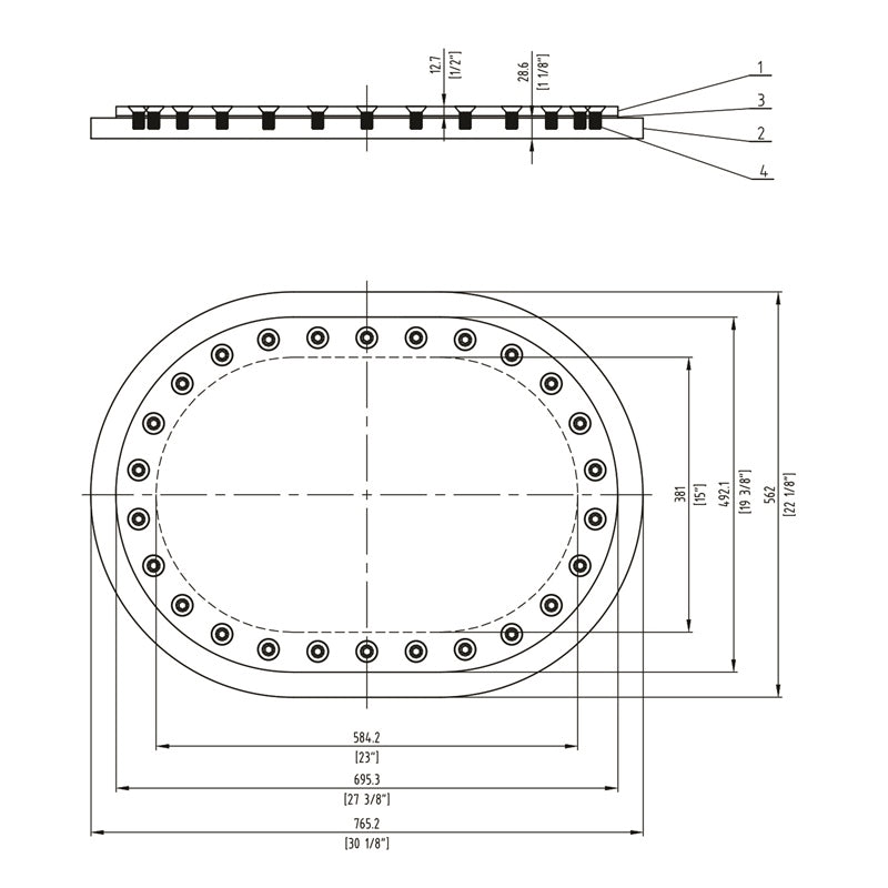 GASKET BUNA-N MULTI BOLT MPN-MB-G1523FLSH