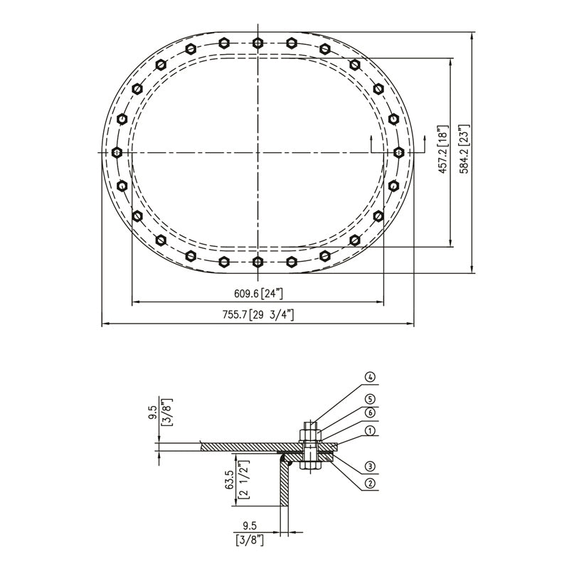MB MANHOLE 18"X24"-RSD-2.5 SS MPN-SS502-1824A