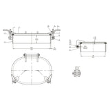 DROP BOLT HATCH 15"X23" RAISED 5" 2 DOG MPN-DB274-1523A
