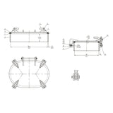 DROP BOLT HATCH 15"X23" RAISED 5" 4 DOG MPN-HDB-1523(RC)