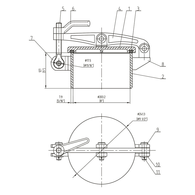 ULLAGE 08" RSD 5" SS