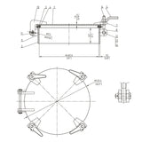 DROP BOLT HATCH RND 19" RSD 5"" 4 DOG SS MPN-SS343-19R-A
