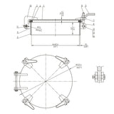 DROP BOLT HATCH RND 19" RSD 5"" 4 DOG SS