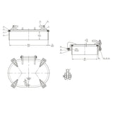 DROP BOLT HATCH 15X23" RSD 5" 4 DOG SS